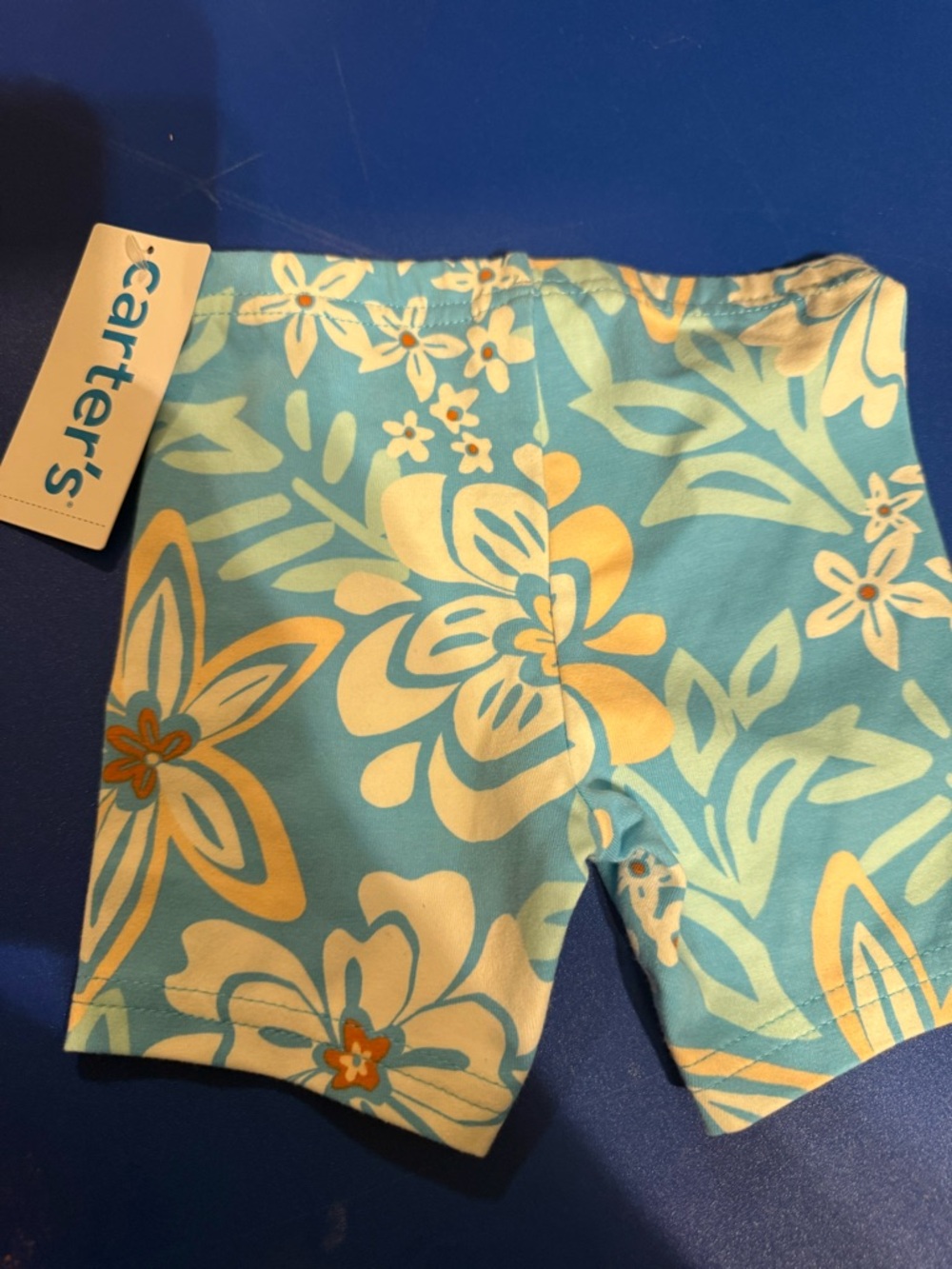 Carter's Tropical Floral Shorts in Turquoise and Yellow